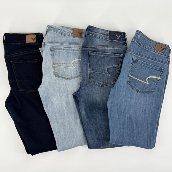 American Eagle Outfitters Denim - Lot of 4 American Eagle Jeans Size 6 Artist Crop Hi Rise Jegging Skinny Stretch